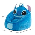 thumbnail image 4 of Disney Stitch Compressed Foam Bean Bag Chair for Kids, Blue, 4 of 8