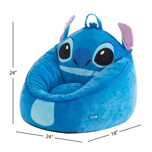 Disney Stitch Kids' Compressed Foam Bean Bag Chair, Blue - Walmart.com
