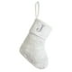 thumbnail image 2 of Calcetines navideños de seda blanca brillante, calcetines con letras de 23 cm, calcetines decorativos para chimenea, colgantes, 2 of 6