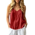 thumbnail image 2 of RRMuAzgs Summer Tank Tops for Women Loose Fit Camisole Tees Shirts Beach Vacation Casual Flowy Sleeveless Top, 2 of 8