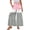 256#Light pink, variant on Women's Bohemian Print Wide Leg Pants High Waisted Ties Ruffle Hem Flowy Beach Palazzo Trousers Pink XL