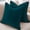 Deep Teal, variant on Alchemic Living Dusty Rose Set of 2 Plush Velvet Pillow Covers 24x24 Inches (60x60cm) with Black Piped Edge | Solid Square Throw Cushion Covers for Sofa Living Room Bedroom