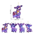 thumbnail image 3 of asddcavvf 2D Acrylic Colorful Cow Pendant Colorful Calf Window Decoration Pendant Suitable For Garden Window Tree Car Pendant A 2 Christmas Spheres to Decorate, 3 of 4