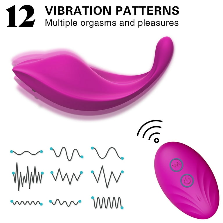 Wearable Panty Vibrator with Remote Control, Panties Vibrating Eggs  Butterfly Vibrators 12 Vibration Patterns