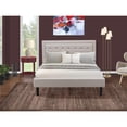 thumbnail image 2 of FN08Q-1HI13 2-Piece Fannin Queen Bed Set Furniture with 1 Queen Bedframe and an End Table for bedroom - Mist Beige Linen Fabric, 2 of 8