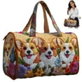 thumbnail image 3 of Dwellin Tote Bag for Women Lightweight Puffy Quilted Canvas Handbags Cute Dog Cat Print Shoulder Top Handle Satchel for Work Travel S-S 16X8X8, 3 of 7