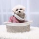 thumbnail image 2 of Xiao Hua 2 cestas tejidas pequeñas, bonitas cestas de cuerda para almacenamiento en el dormitorio, cestas para juguetes de perros y gatos, cestas de regalo decorativas vacías con asas - Marrón claro, 2 of 5