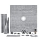 thumbnail image 1 of VEVOR Kit de Bordillo de Ducha 1828 x 1828 x 32 mm con Brida Central de PVC de 50,8 mm, Rejilla de Acero Inoxidable de 101,6 mm, Membrana y Tira Impermeables, Varillas Inclinadas Aptas para Baño, 1 of 9