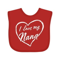 Inktastic I Love My Nana in White Chalk Heart Boys or Girls Baby Bib