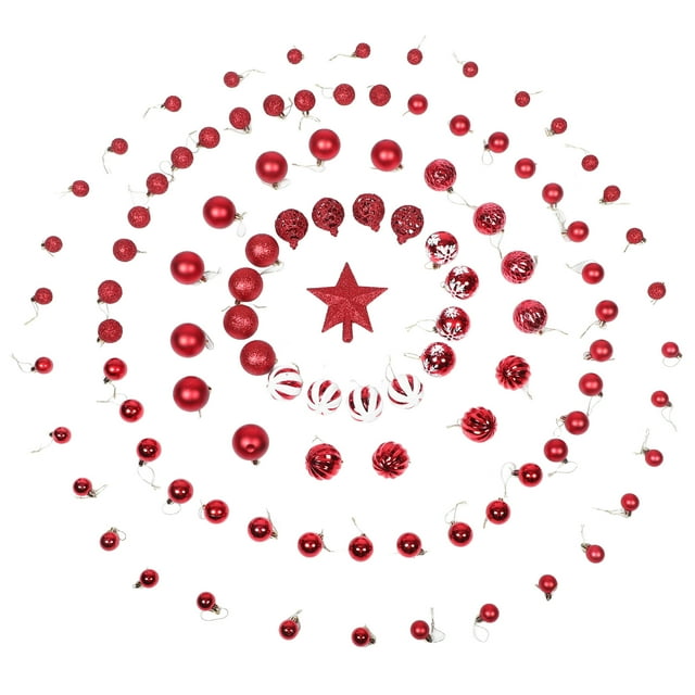 101 Uds. Colgantes para árbol de Navidad bolas pequeñas decoración colgante estrella para árbol