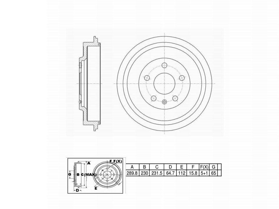 Winstop Brake Drum, Rear WS242444, Volkswagen Jetta 2013-2011