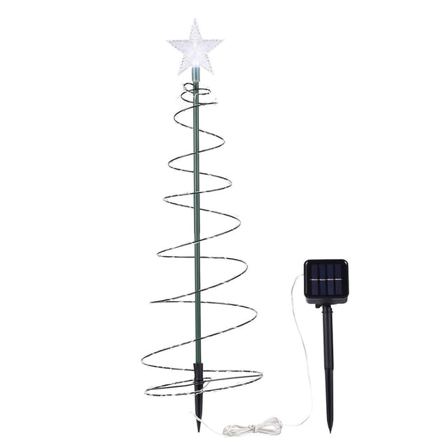 Árbol de Navidad ligero PVC resistente al agua para patio de jardín al aire libre (luz cálida) Wdftyju Para estrenar