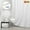 White, variant on Siiluminisoy White Fabric Shower Curtains , Mildew-Resistant,Weighted-Hem Boho Bathroom Curtain,Water-Repellent, Machine-Washable,Chevron Textured Design,72 x 72