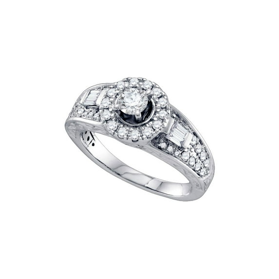 Diamond Princess 14kt White Gold Round Diamond Solitaire Bridal Wedding Engagement Ring 1 Cttw