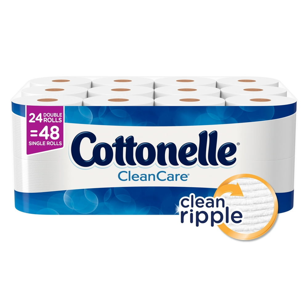Cottonelle Clean Care Double Roll Toilet Paper, 190 sheets, 24 ct ...