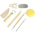 thumbnail image 1 of Innovative Pottery Fettling Knife, Double-ended Ribbon Tools Set for Art Pottery Accessories, Complete with Aluminum Handles Grip, Gift for Craftsmen (8-Piece), 1 of 5
