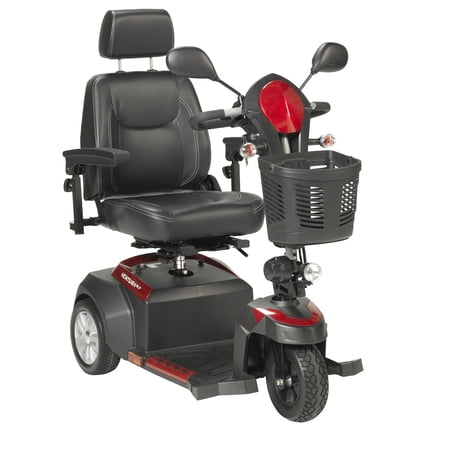 Drive Medical Ventura Power Mobility Scooter, 3 Wheel, 18" Captains Seat