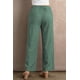 thumbnail image 1 of ABPHQTO Pantalones de pierna ancha arrugados con cordón en la cintura verde de mujer, 1 of 5