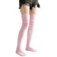 thumbnail image 5 of Besolor Women's Girls Thigh High Socks over the Knee Cable Knit Boot Socks Winter Long Warm Leg Warmers Stockings, 5 of 5