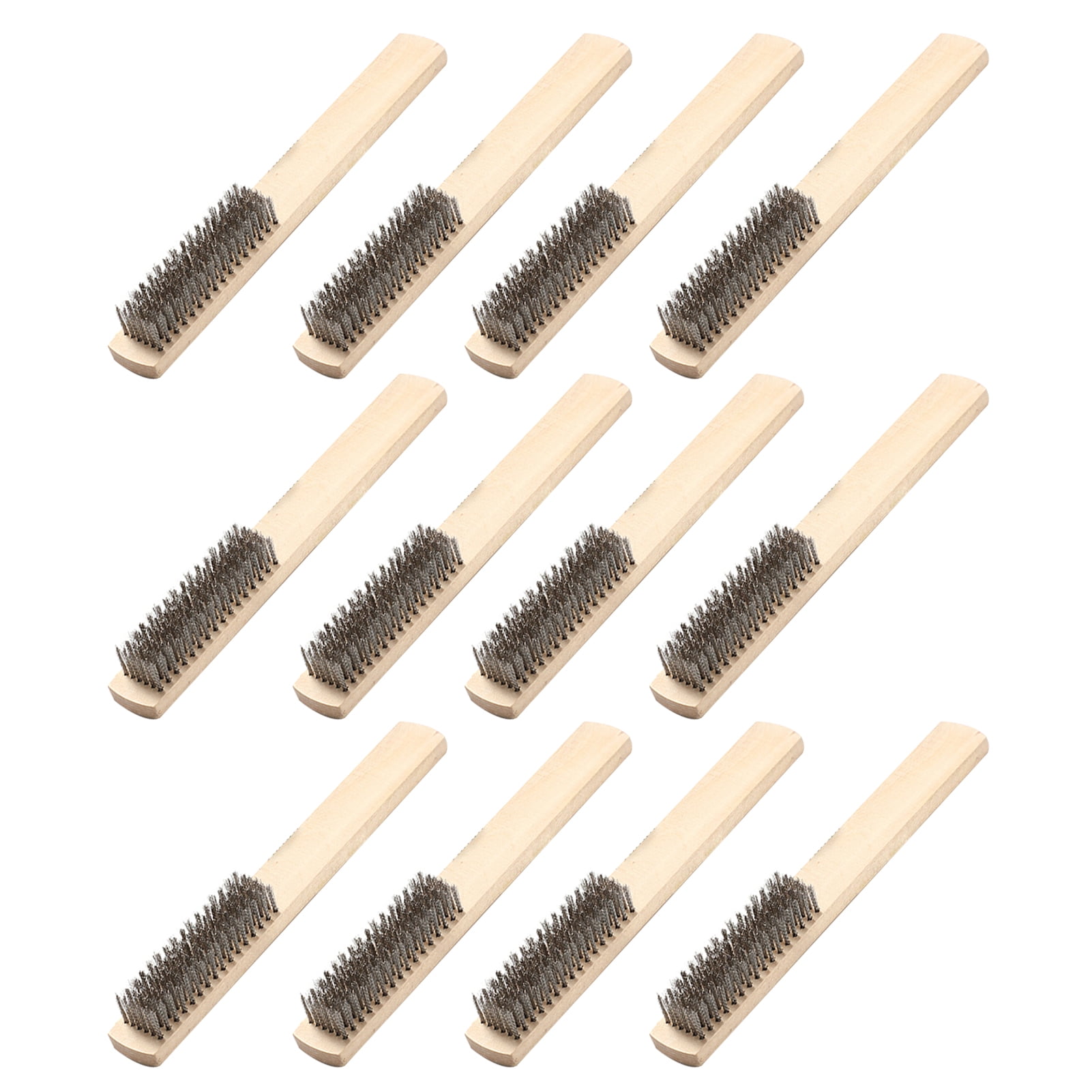 Stainless Steel & Brass Brush 12Pcs Wire Brushes Set 12PCS Mini Wire Brushes 