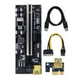 thumbnail image 1 of 010Splus Riser Board with LED Flowing Light PCI-E 1X to 16X Extender Card Computer Accessory, Black Slot, Black USB Cable, 1 of 8