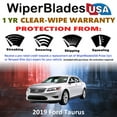 thumbnail image 2 of 2019 Ford Taurus Beam Wiper Blades Wipers w/1yr Warranty (Set of 2) (WiperBladesUSA), 2 of 5