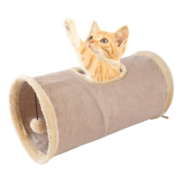 Cat toys can store foldable cat tunnel suede cat tunnel different color