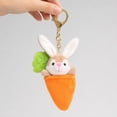 thumbnail image 5 of Detachable Carrot Shaped Plush Bag with Hidden Bunny Stuffed Doll Dual Purpose Decorative Plush Accessory, 5 of 7