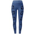 thumbnail image 3 of Cavosen Scrunch Butt Leggings for Women Blue Elastic Waisted Yoga Pants Stretchy Running Fitness Tight Seamless Baseball Heart Print Long Pants Workout Athletic Trousers 2XL, 3 of 3