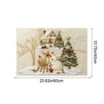 thumbnail image 4 of Christmas Decor Doormat Holiday Outdoor Front Door Rugs, Christmas Embroidered Bathroom Carpet Entrance Doormat, Elk & Rabbit Design Farmhouse Entryway Mat Rugs, Christmas Welcome Mat, 4 of 6