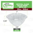 thumbnail image 3 of EcoQuality Clear Plastic Stackable Salad Bowl Food Storage Container, (50 Pack), 3 of 7