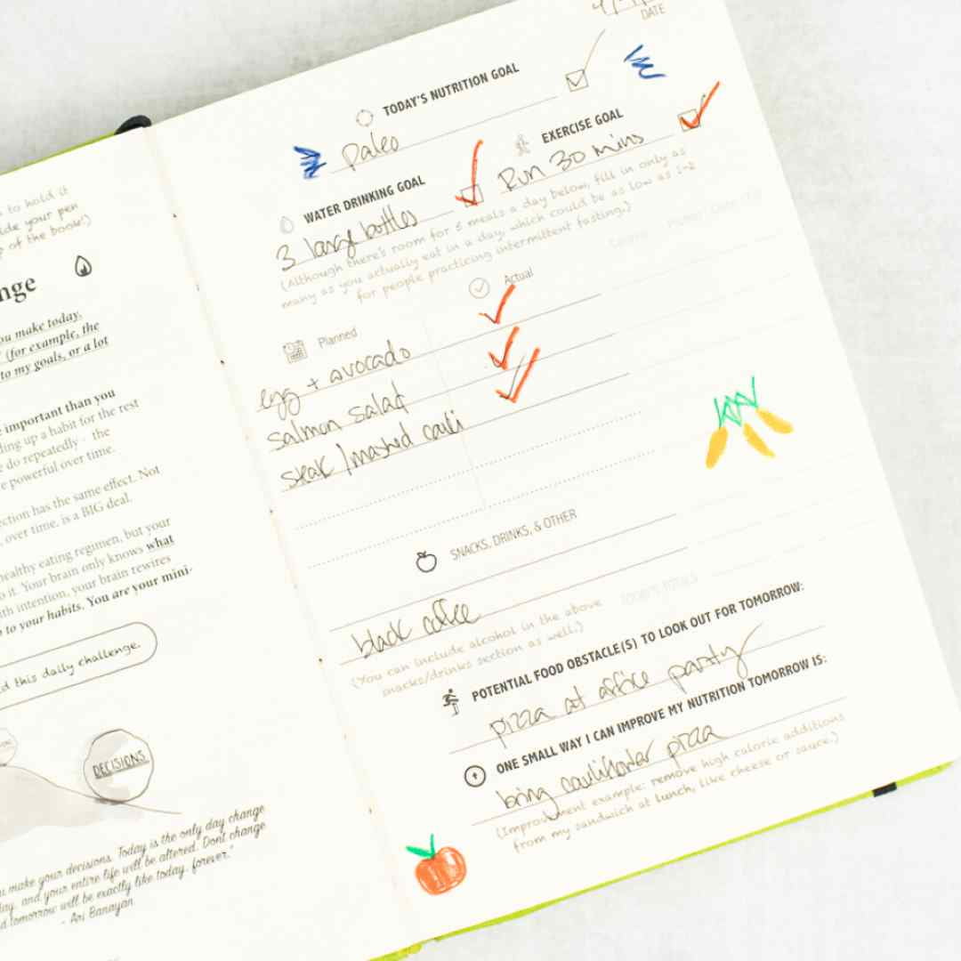 The Nutrition Sidekick Journal by Habit Nest. Boost Your Health & Energy.