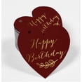 thumbnail image 2 of Inkdotpot Real Gold Foil Happy Birthday Tag Favor Hang Paper Tag 100 Pieces, 2 of 6