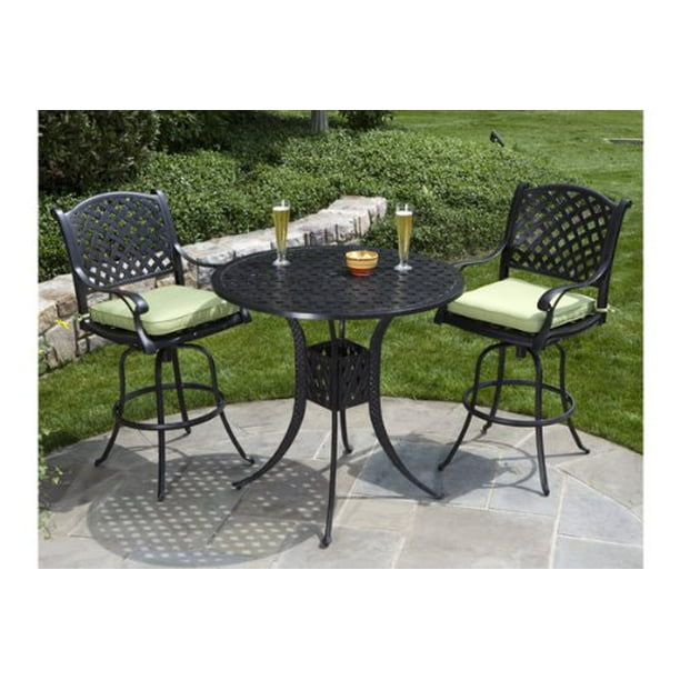 Nassau Cast Aluminum 3pc Outdoor Patio Bar Set With 42 Round Table Com - 42 Round Patio Table Set Nassau Cast Aluminum 3pc Outdoor Patio Bar Set With 42 Round Table Com - 42 Round Patio Table Set
