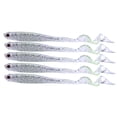 thumbnail image 1 of 5 señuelos de pesca blandos plateados de 13 cm con forma de cabeza de serpiente (plateados), 1 of 5