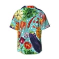 thumbnail image 2 of KLL Vegetable Print Men's Shirt Short Sleeve Button Down Summer Cuba Beach Shirts- X-Large, 2 of 7