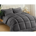 thumbnail image 2 of 1 Piece New Fluffy Pattern Comforter, 800 TC, 100% Egyptian Cotton, King/California King Size Dark Grey Solid, 2 of 6