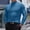 Blue, variant on Mens Mock Neck Sweater Long Sleeve Shirts Slim Fit Pullover Thermal Lightweight Undershirts Casual Tops