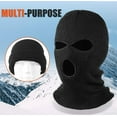 thumbnail image 3 of 3 Hole Winter Mask Ski Balaclava Knit Headwear Ski Cap Outdoor Sports Hiking Biking Fishing Full Face Mask Warm Men And Women, 3 of 14
