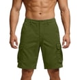 thumbnail image 2 of LMOIPLI Men's Relaxed Fit Cargo Shorts Casual Work Shorts with Multi-Pockets Hiking Shorts for Outdoor Activities Green XXXL, 2 of 7