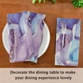 thumbnail image 6 of Coolnut Set of 1 Blue Purple Marble Satin Napkin Square 20 Inches Table Napkins Soft Smooth Decorative Napkins for Wedding Banquet Party Decoration, 6 of 6