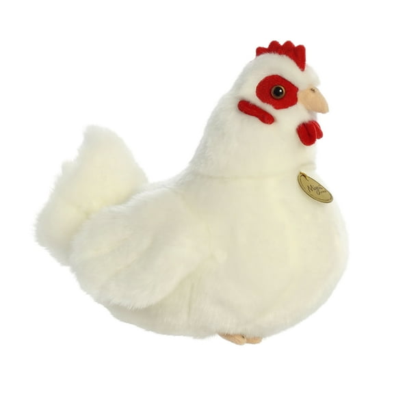 Aurora - Small White Miyoni - 8" White Hen - Realistic Stuffed Animal