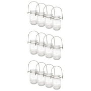 Pint Sized Glass Mason Jars with Hanger Handles Set of 12