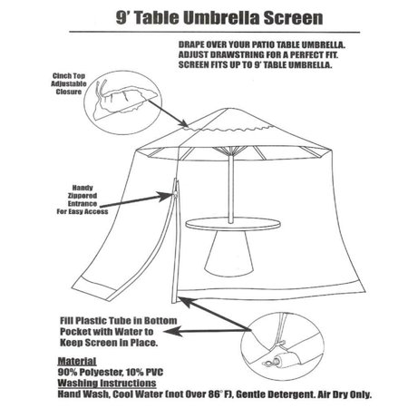 Outdoor Umbrella Net Insect Mosquito Bug Repellent Cover Patio Sunshade Netting Walmart Canada