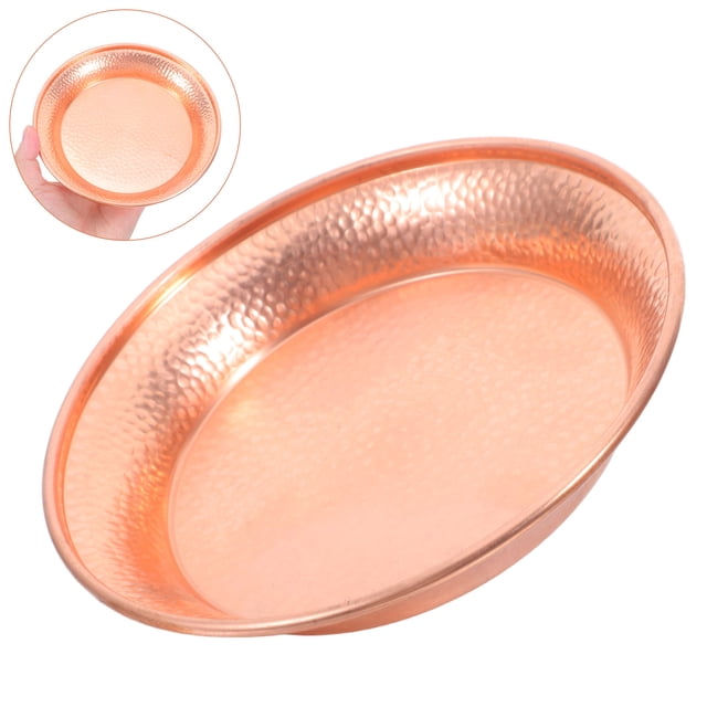 KAKOWELY Bowl Estable Para Comida Y De Mascotas En Cobre Martillado Con Estilo Decorativo