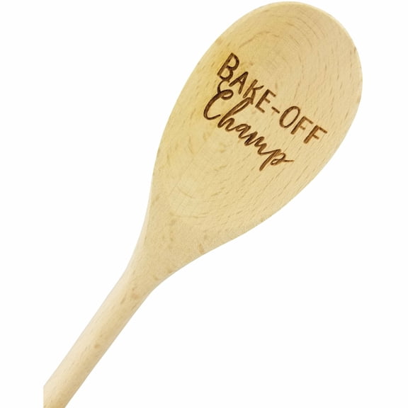 Engraved Bake Off Champ Wood Spoon Prize Trophy - 14 inch- Baking,Bake-off,Cook off,Prize,Contest,event prize