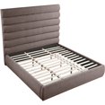 thumbnail image 5 of Meridian Furniture Adam Brown Linen Textured Fabric King Bed, 5 of 9