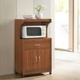 thumbnail image 2 of Pemberly Row Microwave Kitchen Cart in Cherry, 2 of 5