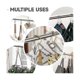 thumbnail image 3 of 12 Pcs Shower Curtain Hooks, Shower Curtain Rings Rust Proof Balanced Glide Double Shower Curtain H, 3 of 5