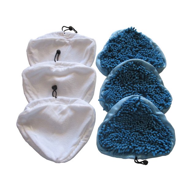 Decodeary 6pcs/set Washable And Reusable Steam Swob Pads Replacement For Easy As Shown 1Set